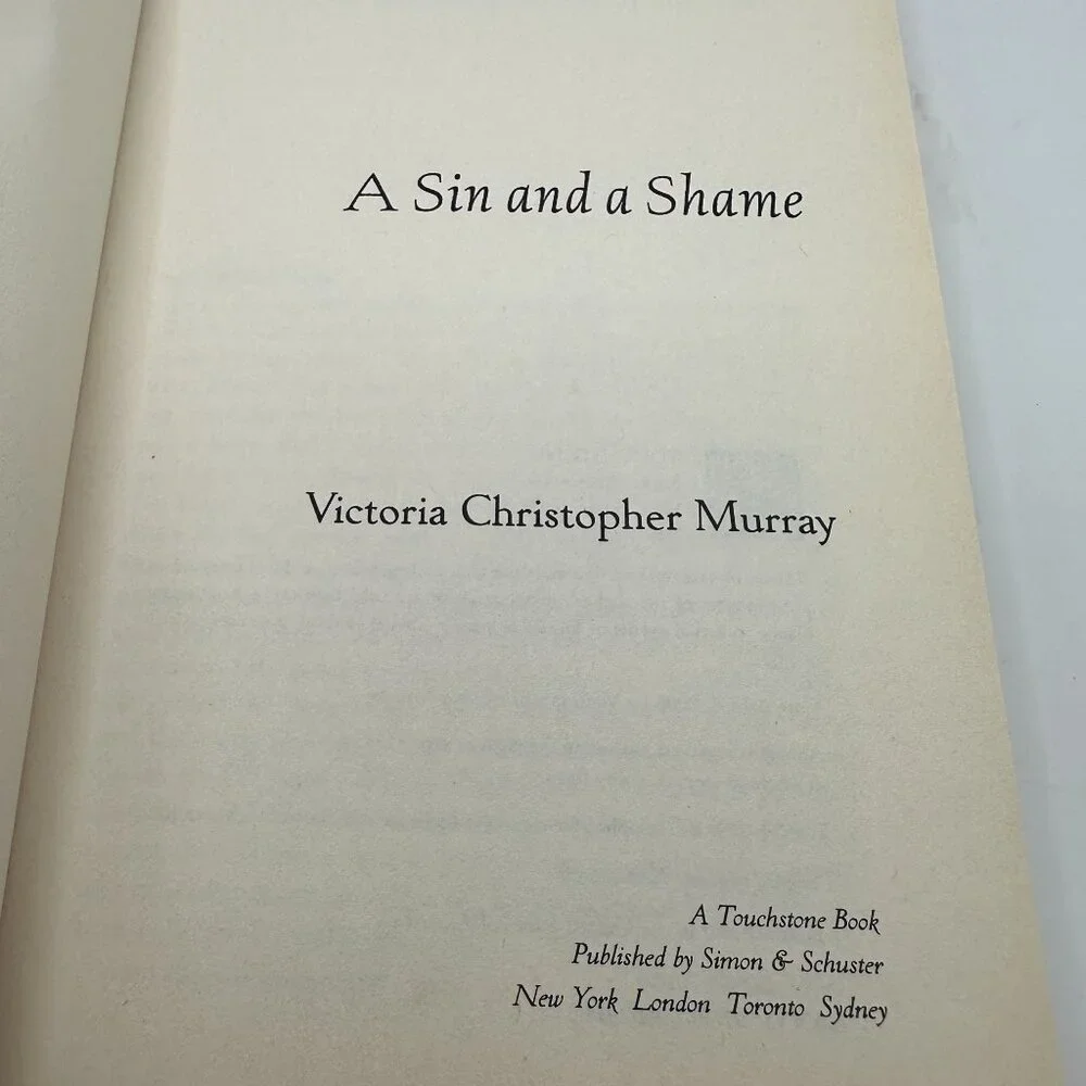A Sin and a Shame by Victoria Christopher Murray Hardcover 2006